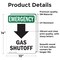 Signmission Gas Shutoff (Down Arrow) With Symbol, 10 in W x Rectangle, Vinyl Decal OS-2PACK-EM-D-1014-V-10503 - alternate 3